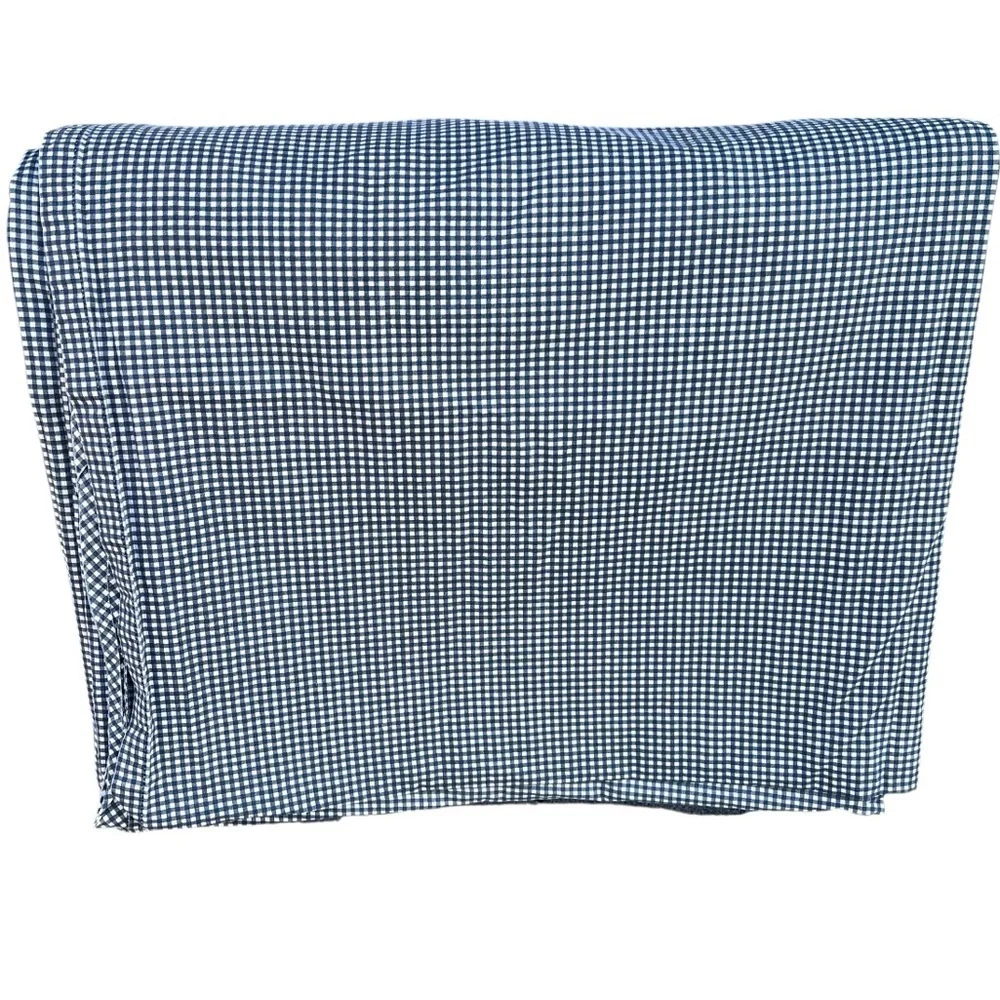 Vintage Ralph Lauren Wendy Small Gingham Blue King Size Flat Sheet READ